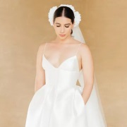 Large Floral Headpiece With Veil