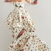 Polka Dots and Flowers Wedding Gown