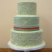 Paisley Print Wedding Cake