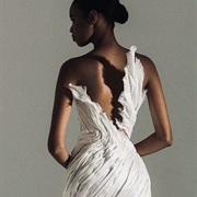 Sculptural Back on Wedding Gown