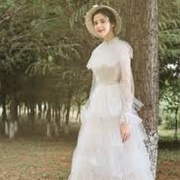 Bonnet With Wedding Dress