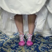 Bowling Shoes With Wedding Dress