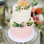 Horizontal Stripe Texture on Wedding Cake