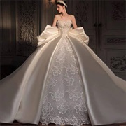 Ballgown, Smooth Overskirt Over Textured