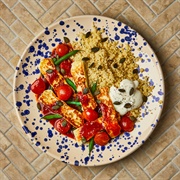 Harissa Tomato Halloumi