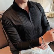 Pleated Tuxedo Shirt (But Not With Tux)