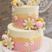 Spring Theme Wedding Cake