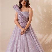 Sculptural Decoration Bridesmaid Dress