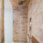 Travertine Stone Tile Shower