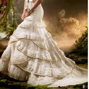 Accordion Ruffle-Edge Layers on Skirt