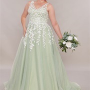 Bride Wearing Light Green