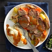 Pot Roast Au Poivre With Charred Onions