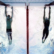 Michael Phelps Wins the Gold Medal in the Men's 100M Butterfly, Beijing Olympics (Heinz Kluetmeier)