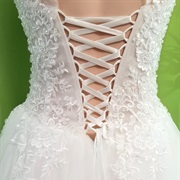 Corset Lacing Through Visible Fabric Loops