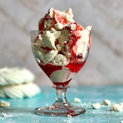 Raspberry Ripple Ice Cream Sundae