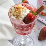 Chocolate-Covered Strawberry Sundae
