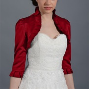 Ruffle-Collar Bolero Jacket