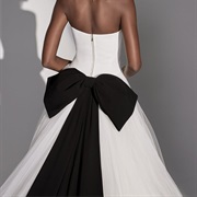 Large Colored Bow on Back of Dress