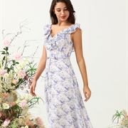 Ruffled Straps Dress