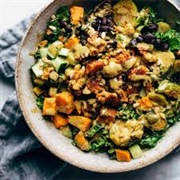 Pumpkin and Coconut Salad With Sunflower Seeds