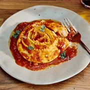 Massive Noodle With Spinach and Ricotta/ Cherry Tomato Sauce/ Mediterranean Veg