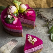 Pink Dragonfruit Jelly Cheesecake