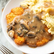 Chicken Schnitzel With Mushroom Gravy