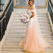 Peach Wedding Dress