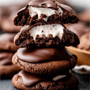 Chocolate-Frosted Marshmallow Cookie