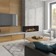 Linear Corner Fireplace