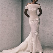 Iris Decoration on Wedding Dress