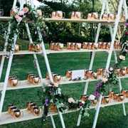 Decorative Bar Shelving at Reception