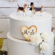 Wedding Cake With Animals Topper