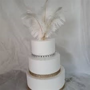 Feather Wedding Cake Topper