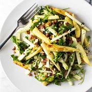 Arugula, Apples, and Parsnips With Buttermilk Dressing
