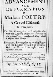 The Advancement and Reformation of Modern Poetry (John Dennis)