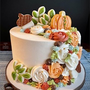 Cake Decorated With Cookies