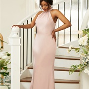 High Neck Halter Dress