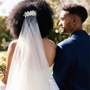 Veil With Decorative Barrette or Comb