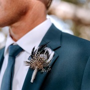 Feather Boutonniere