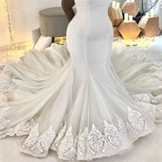 Appliques Only at Bottom of Skirt