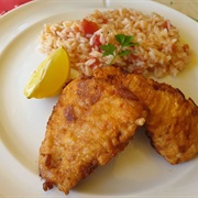 Fried Fish and Tomato Rice