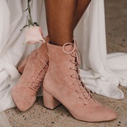 Suede Shoes With Wedding Dress