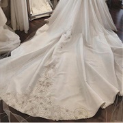 Train With Beading on Wedding Gown