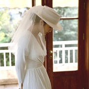 Hat With Veil Attached in Back