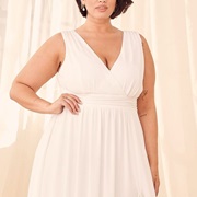 Surplice Bodice on Wedding Dress