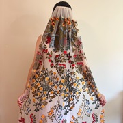 Mexican Embroidery Veil
