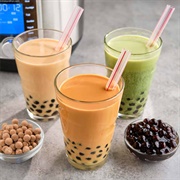 Boba Tea With Tapioca Pearls