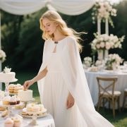 Cape With Metal Clasp at Neck