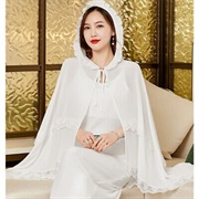 Wedding Dress With Hooded Cape